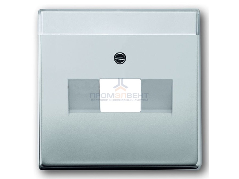 Накладка для телефоной и компьютерной розетки ABB Pure Сталь (1803-866)