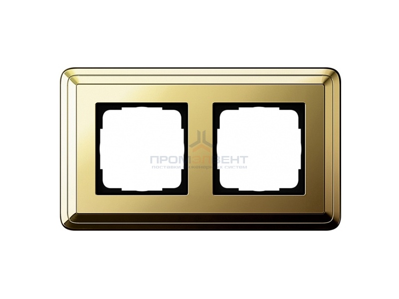 Рамка 2-ая Gira ClassiX Латунь/Латунь