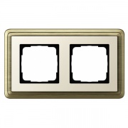 Рамка 2-ая Gira ClassiX Бронза/Кремовый