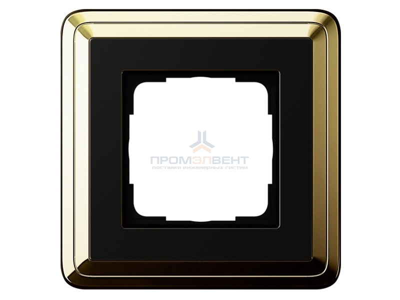 Рамка 1-ая Gira ClassiX Латунь/Черный