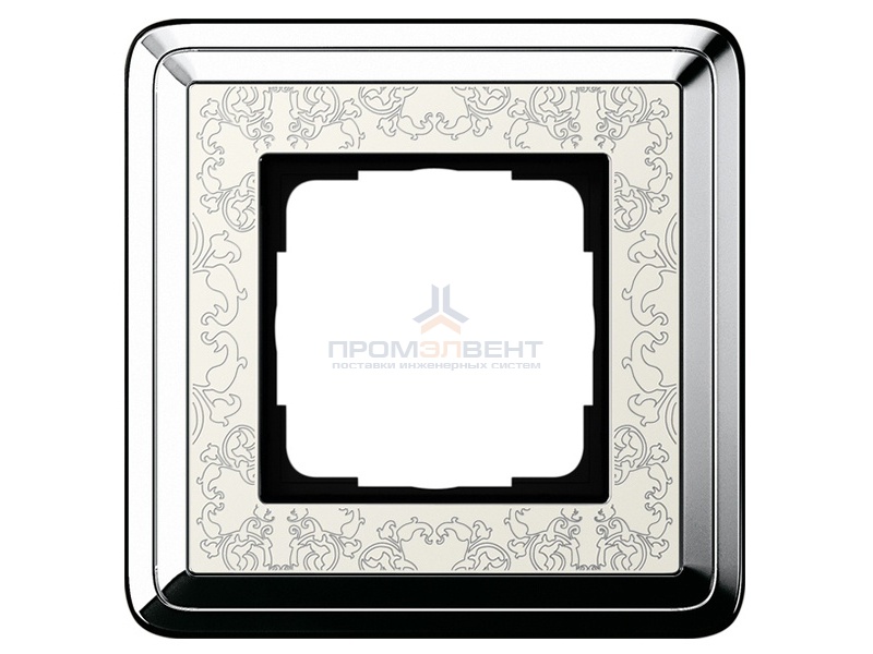 Рамка 1-ая Gira ClassiX Art Хром/Кремовый