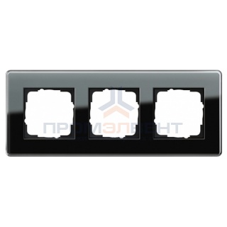 Рамка 3-ая Gira Esprit Glass C Черное стекло