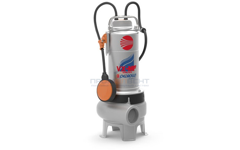 Насос фекальный Pedrollo VXm 8/50-MF - 0,55 кВт (1x230 В, Qmax 450 л/мин, Hmax 6 м, кабель 10 м)