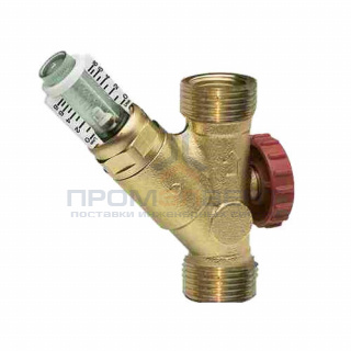 Вентиль балансировочный WATTS SRVOL-AG - 3/4" (НР/НР, PN10, Tmax 100°C, расход 1-8 л/мин)