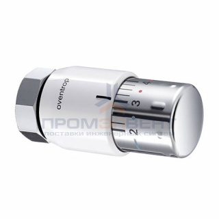 Головка термостатическая Oventrop Uni SH - M30x1.5 (регулировка 0-28°C, цвет белый/хром)