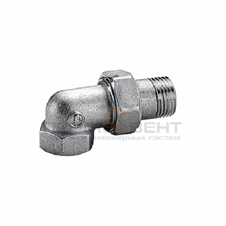 Сгон угловой Giacomini R19 - 1"1/2 (цвет хромированный)