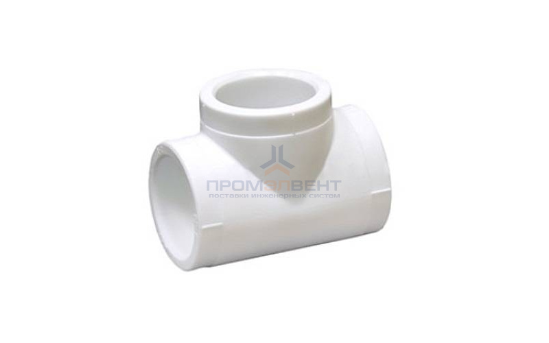 Тройник Fusitek - 90 (для полипропиленовых труб под пайку, цвет белый)