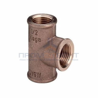 Тройник Viega 3130 - 1" (резьбовой, бронза без покрытия)