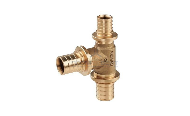 Тройник переходной REHAU PLATINUM - 16 x 20 x 16 (бронза, для труб из сшитого полиэтилена RAUTITAN)