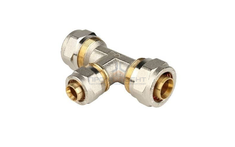 Тройник переходной STOUT - 26 x 26 x 20 (винтовой, для металлопластиковых труб)