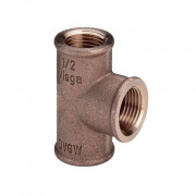 Тройник редукционный Viega 3130 - 1" x 3/4" x 1" (резьбовой, бронза без покрытия)