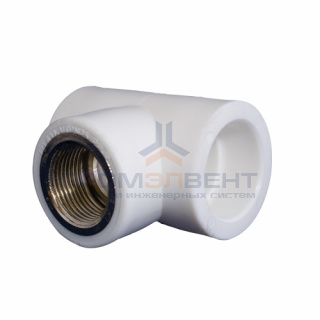 Тройник с переходом на внутреннюю резьбу KALDE - 32 x 3/4" (для полипропиленовых труб, белый)