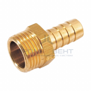 Штуцер комбинированный с наружной резьбой STOUT - 1/2" x 16 мм (латунь без покрытия)