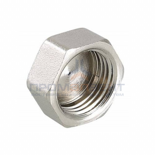 Заглушка VALTEC VTr.590 - 1" (резьбовая, латунь никелированная)