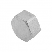 Заглушка латунная с внутренней резьбой STOUT - 3/4" (никелированная)