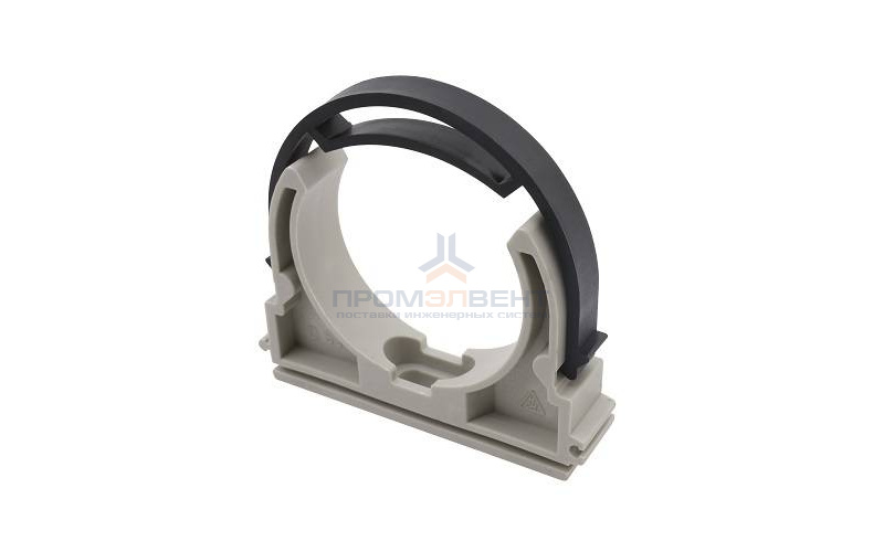 Клипса с лентой для труб FV-Plast - 63 (для полипропиленовых труб, цвет серый)