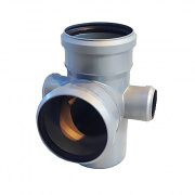 Крестовина двухплоскостная переходная для внутренней канализации Valsir - 110 x 110 x 50x67°