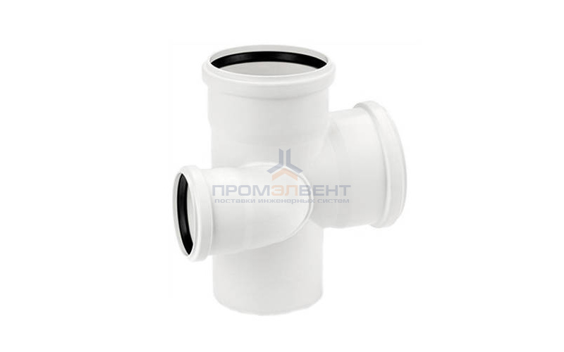 Крестовина с уменьшенным проходом слева REHAU RAUPIANO PLUS - 110 x 75 (для внутренней канализации)