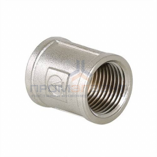 Муфта VALTEC VTr.270 - 3/4" (резьбовая, латунь никелированная)