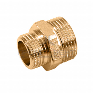 Ниппель латунный резьбовой переходной STOUT - 2" x 1"1/2