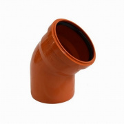 Отвод 45° для наружной канализации СИНИКОН НПВХ - 110