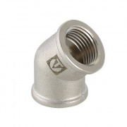 Отвод 45° с внутренней резьбой VALTEC VTr.091.N - 3/4" (латунь никелированная)