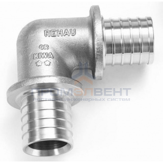 Отвод 90° REHAU - 17 (латунь, для труб из сшитого полиэтилена RAUTHERM S)