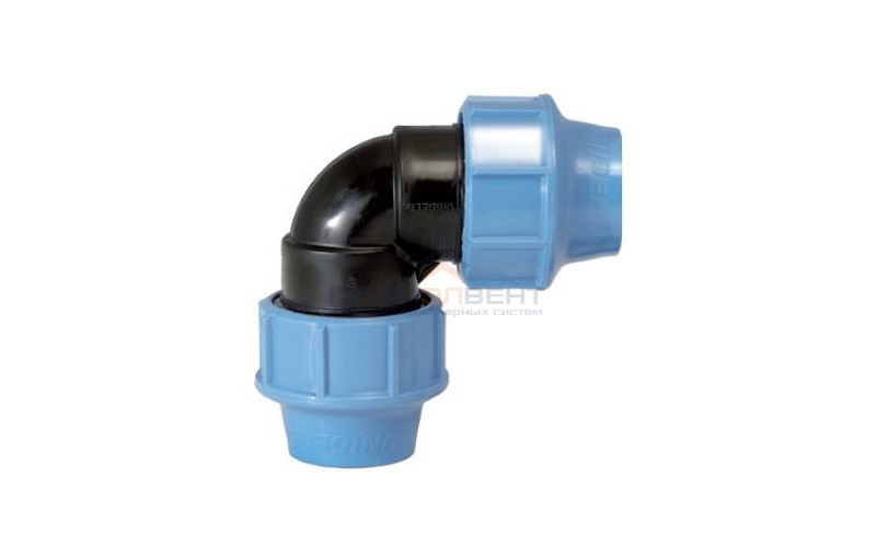 Отвод 90° UNIDELTA 1006 - 16 (винтовой, для труб ПНД)
