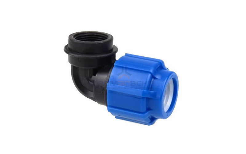 Переход на внутреннюю резьбу угловой Политэк - 50 x 1