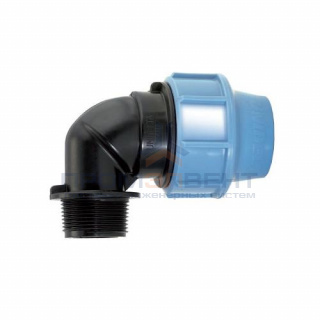 Переход на наружную резьбу угловой UNIDELTA 1008 - 25 x 1" (для труб ПНД, резьба пластиковая)