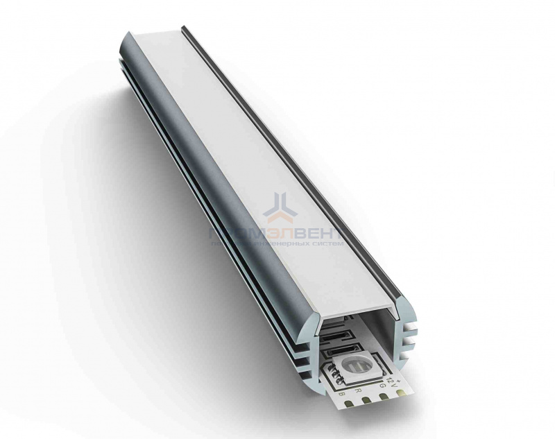 08-17 Профиль алюминиевый круглый для светодиодной ленты, 1м. инд. упак. (3009)