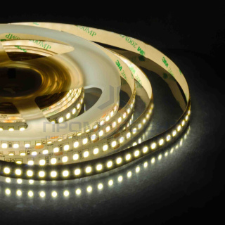 00-301 Светодиодная лента, 24В, 18Вт/м, smd2835, 168д/м, IP20, 2000Лм/м, подложка 10 мм, 5м, теплый белый