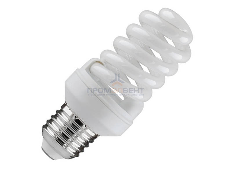 Лампа энергосберегающая ESL QL7 15W 4200K E27 спираль d46x98 белая