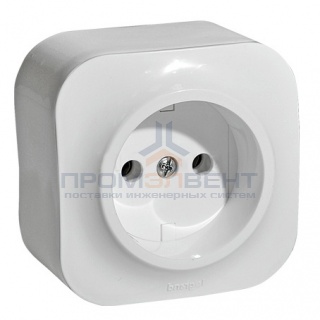 Розетка Legrand Quteo без заземления белая [уп 20шт]