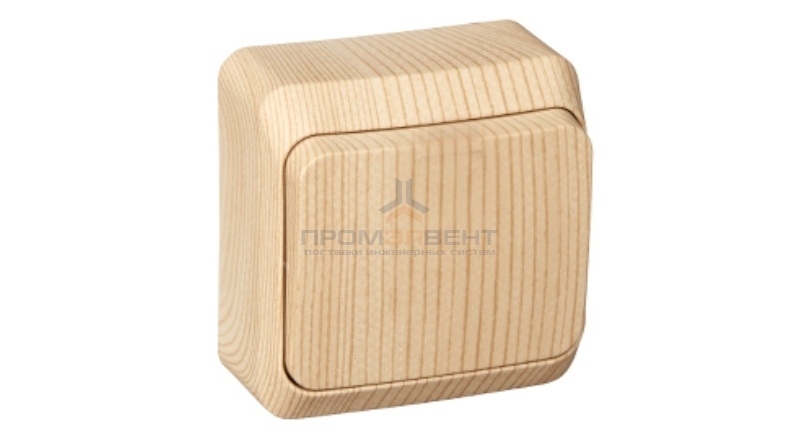 Выключатель одноклавишный Этюд сосна [уп 25 шт]