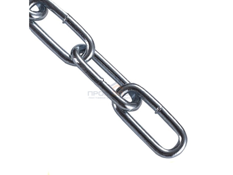 Цепь длиннозвенная (DIN763) 4мм (пакет 3м)