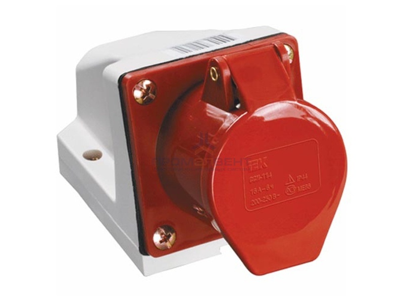 Розетка 124 стационарная 3Р+РЕ 32А 380В IP44 ИЭК