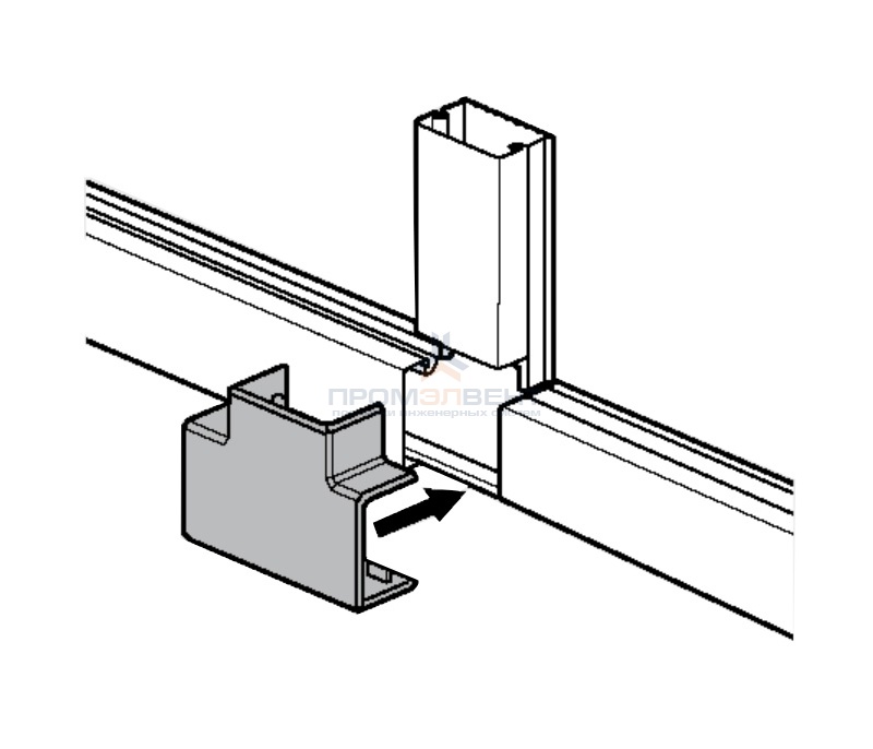 Тройник 24x14мм Legrand METRA