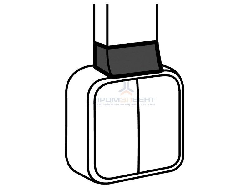 Адаптер QUTEO для кабель-канала 15x10мм Legrand METRA