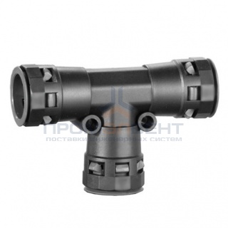 Тройник DN 17/17/17 мм, полиамид, цвет чёрный DKC