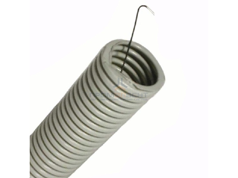 Труба ПВХ гофрированная DKC д.50мм, тяжёлая с протяжкой, цвет серый [бухта 15м]