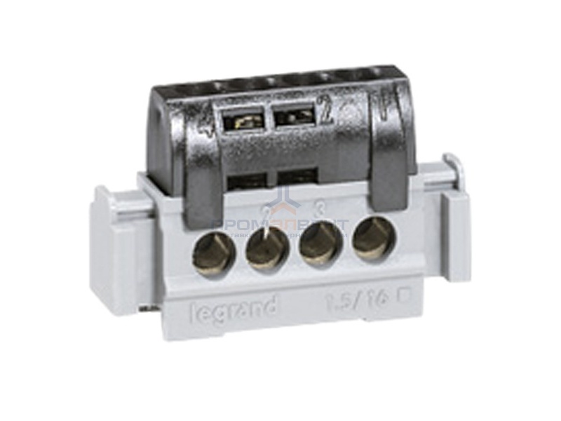 Клеммник Legrand черный 4х1.5-16мм2