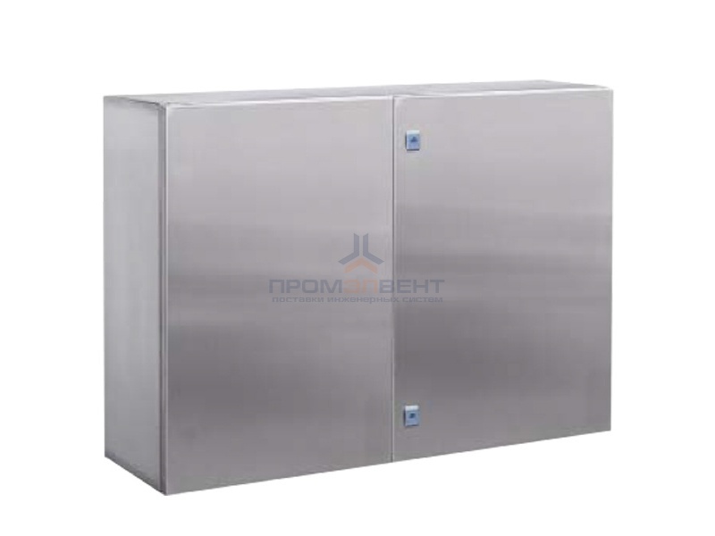 Навесной шкаф CE из нержавеющей стали (AISI 316), двухдверный, 1000 x 1000 x 300мм, с фланцем