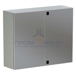 Навесной шкаф CE из нержавеющей стали (AISI 316), двухдверный, 1000 x 1000 x 300мм, без фланца