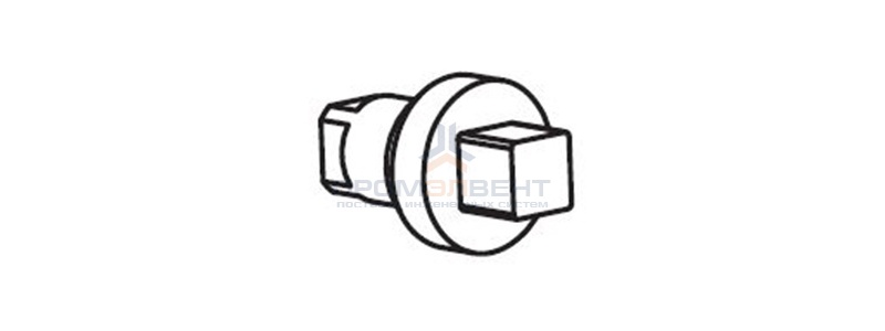 Личинка замка, для вкладыша, под ключ квадратного профиля 7мм