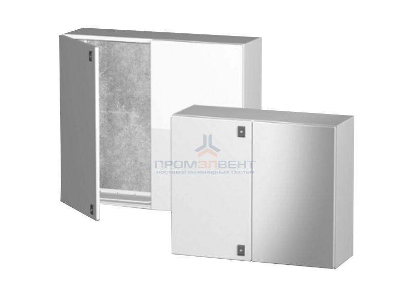 Навесной металлический влагозащищенный шкаф DKC CE IP55 1000x1000x300мм двухдверный с монтажной плат