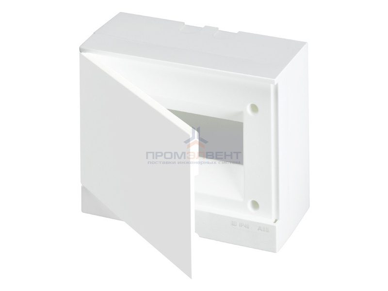 ABB Basic E Бокс настенный 8М белая непрозрачная дверь (с клеммами)