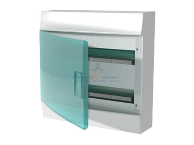 Бокс настенный ABB Mistral41 36М (2x18) зеленая дверь без клеммного блока