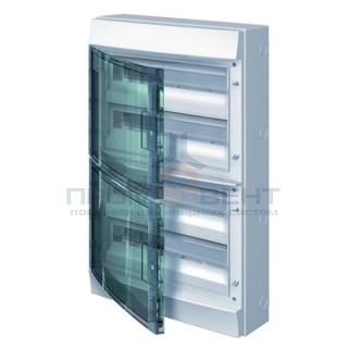 Влагозащищенный настенный бокс ABB Mistral65 72М прозрачная дверь без клеммного блока