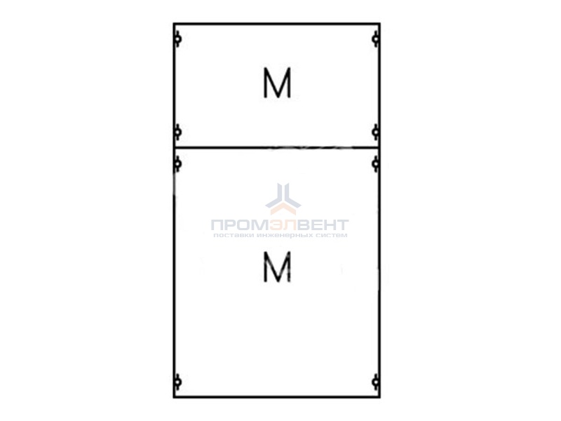 Панель с монтажной платой 2ряда/5 рейки